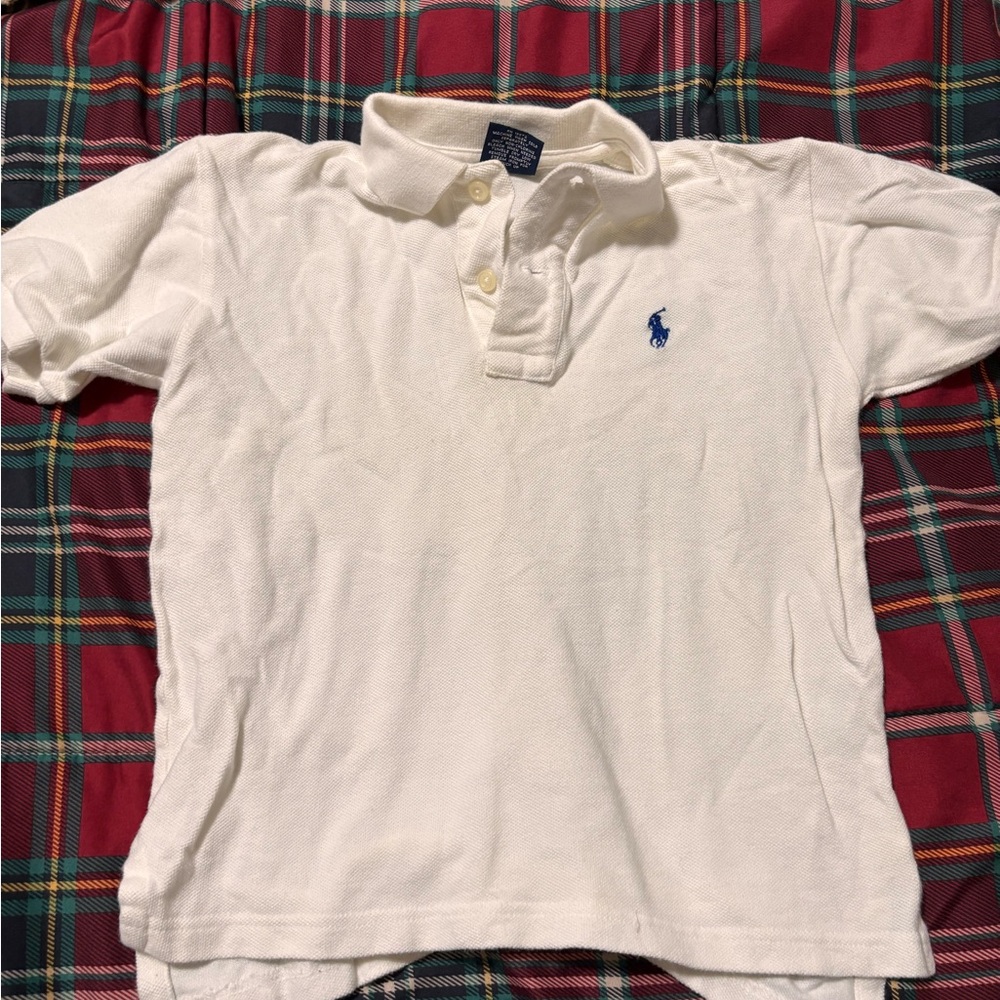 Kids White Polo Shirt by Ralph Lauren